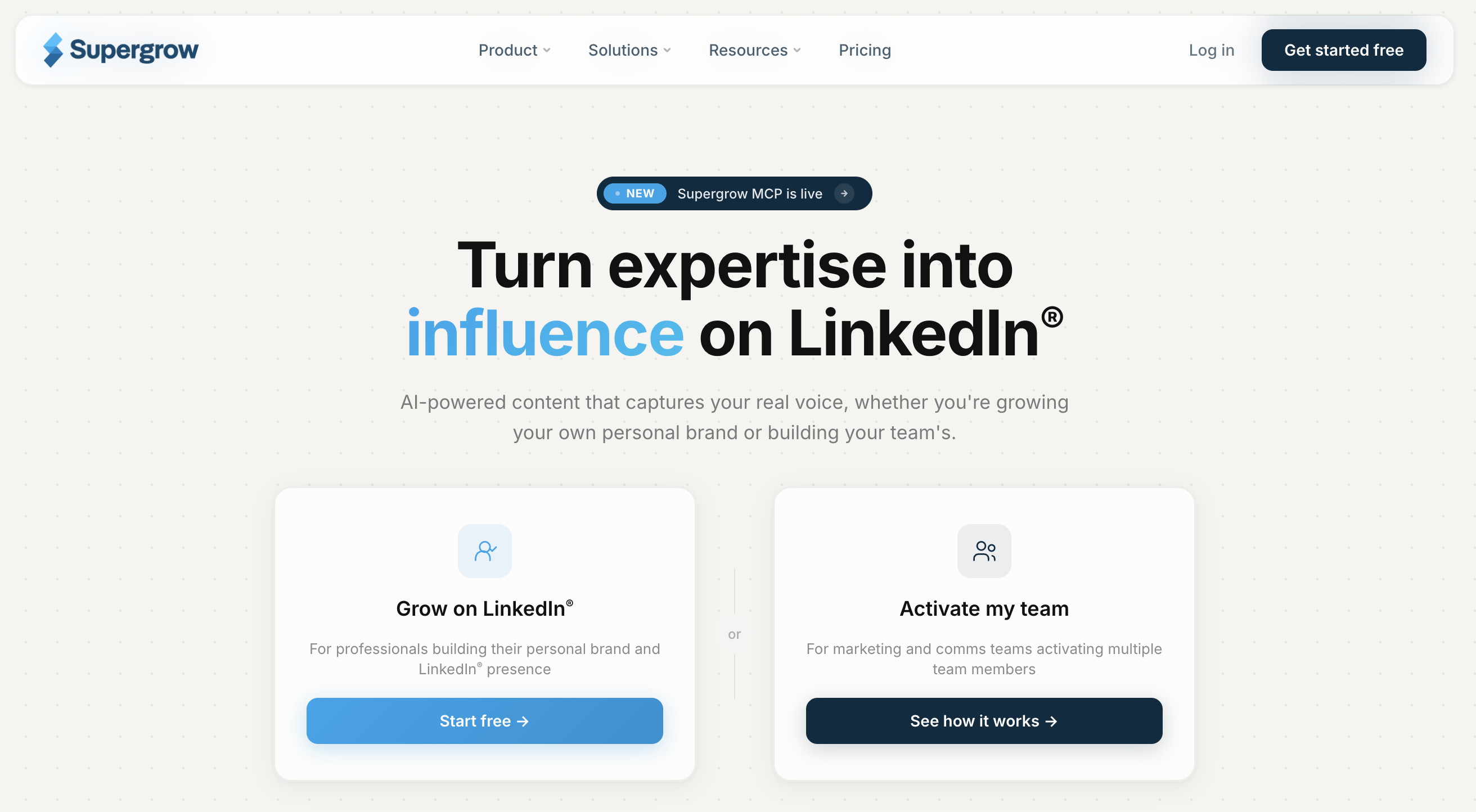 Supergrow LinkedIn social media scheduler and content tool